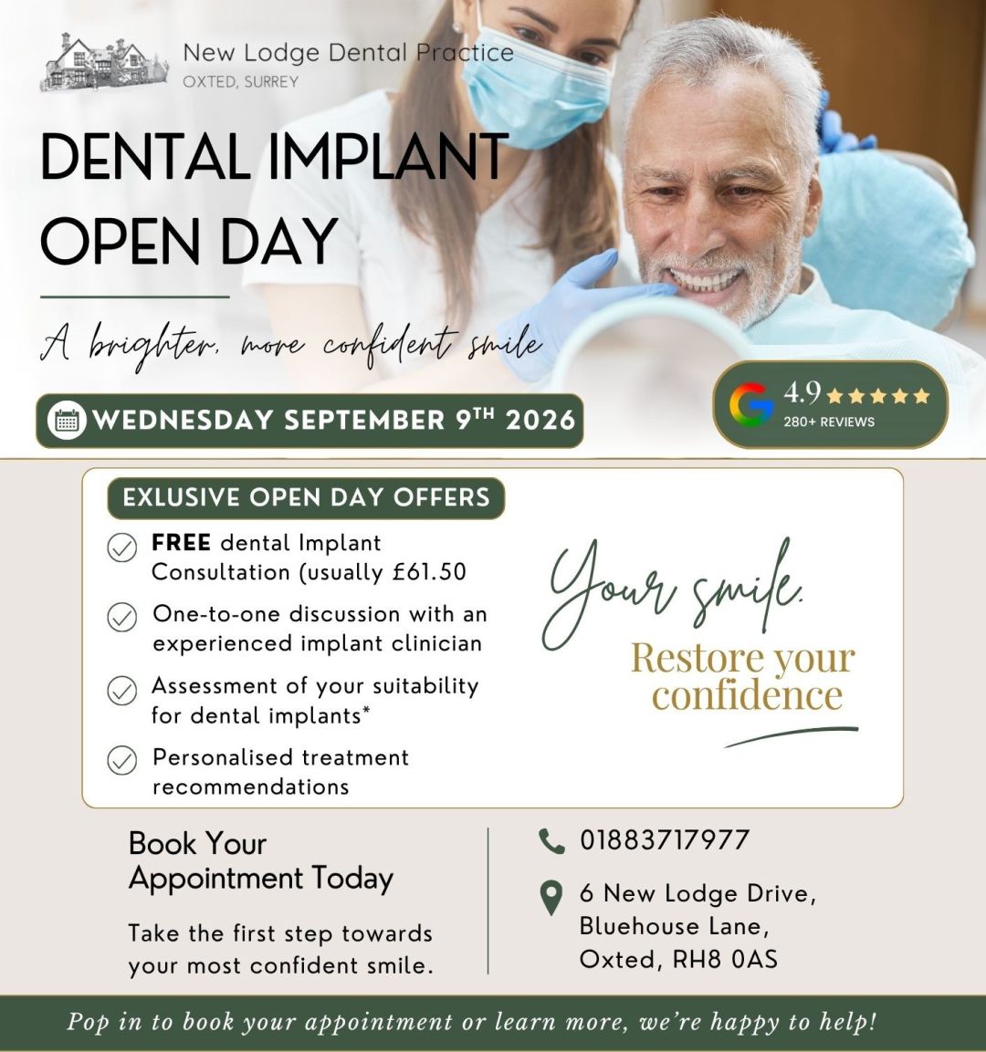 Dental Implant Open Day | Wednesday September 9th 2026 